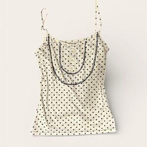 ꔫcute polka dot camisole with laceꔫ